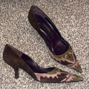 Pura Lopez Elegant Brown and Olive Heels